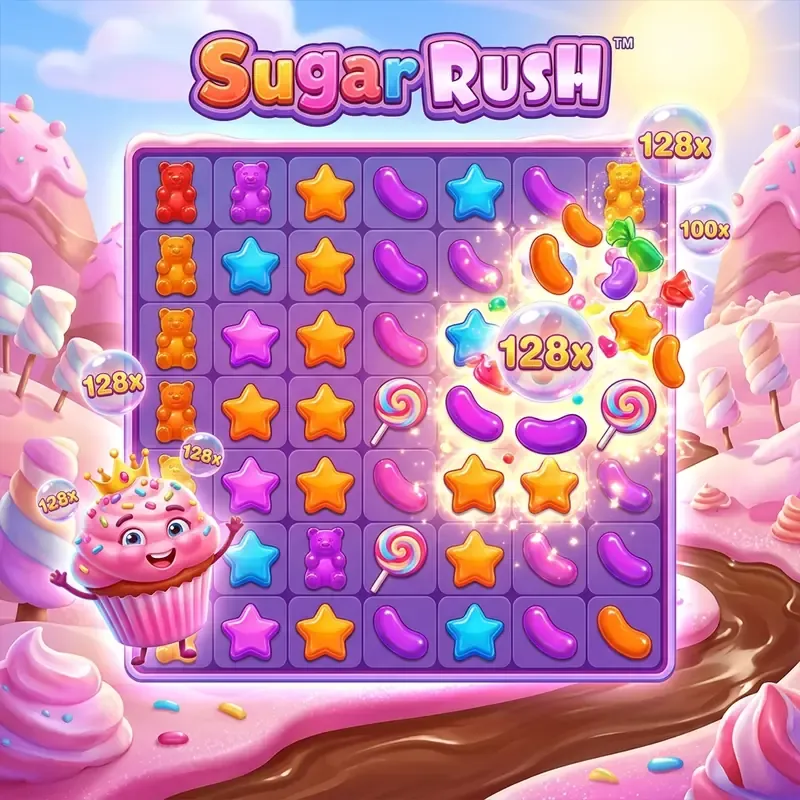 Sugar Rush slot online demo, joc