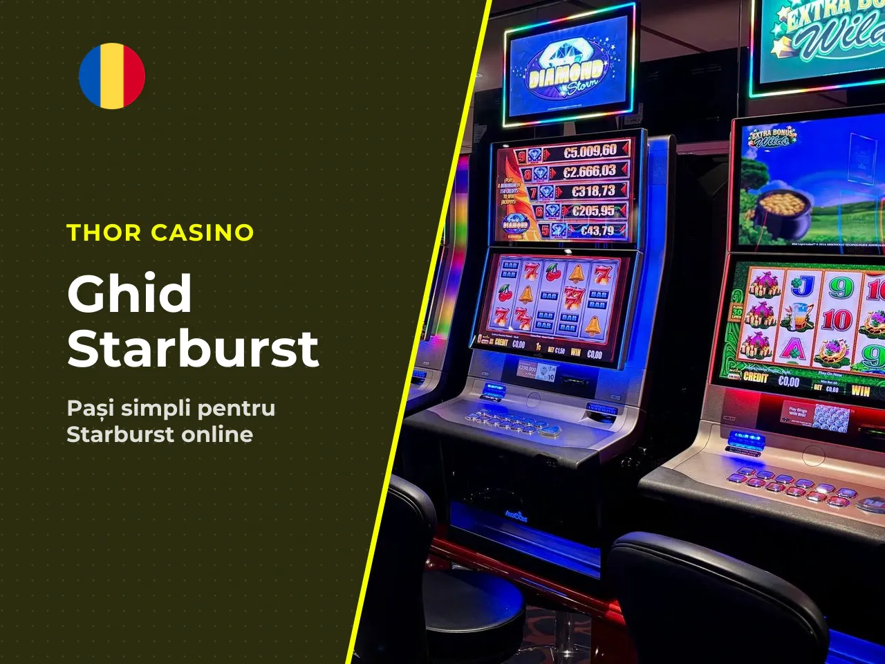 Pași pentru a găsi Starburst sloturi