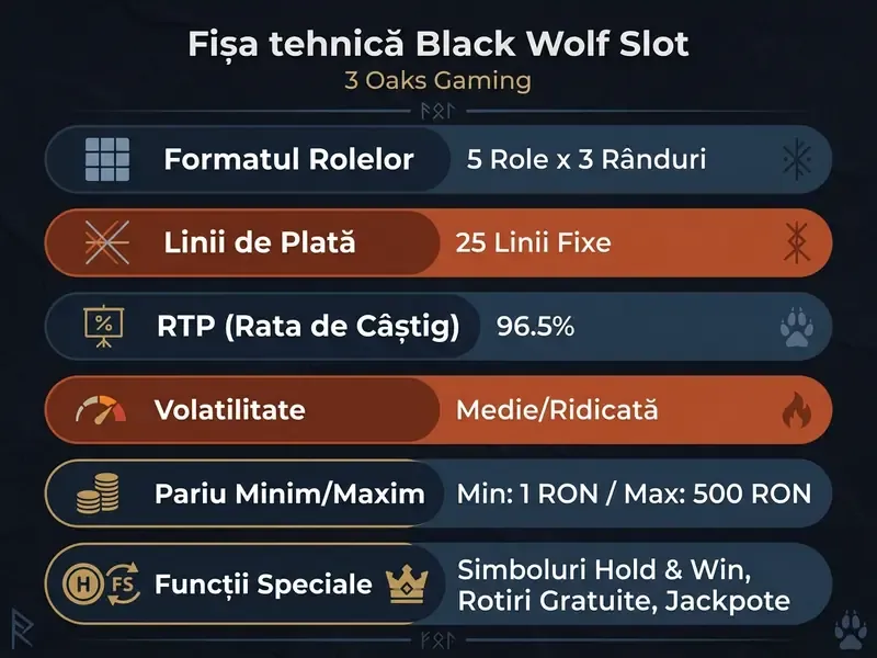 black wolf slot fișă tehnică